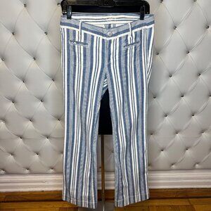 Made In Indonesia Striped Blue And White Women's Jeans Size 27/4